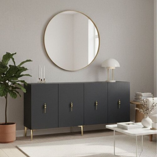 Hanah home komoda Salkım 150, 150 cm, zlatna / antracit Slike