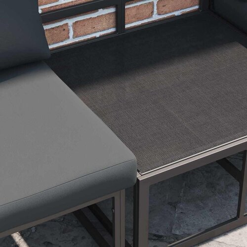  Sjedeća garnitura za vrt s jastukom 13 pcs Crna Aluminij Slike