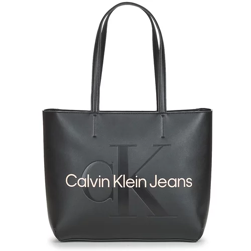 Calvin Klein Jeans Nakupovalne torbe SCULPTED SHOPPER29 MONO Črna