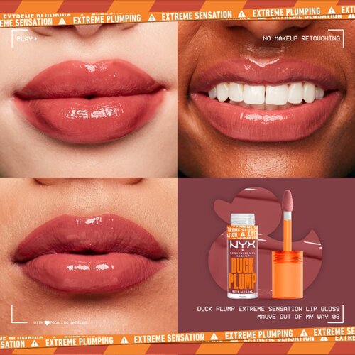 NYX Professional Makeup Duck Plump sijaj za ustnice z učinkom povečanja odtenek 08 Mauve Out Of My Way 6,8 ml Slike