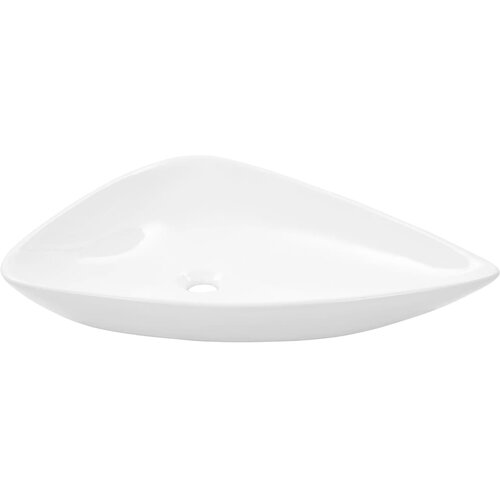 Maison Chic Keramični Umivalnik - Kopalna umivalnik - Lavabo trikotne oblike 645x455x115 mm bel, (21684785) Cene