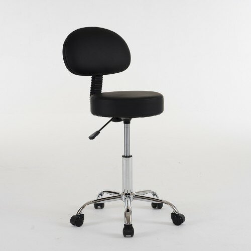 Masterpro Pomoćna kozmetička stolica sa naslonom MP009 - Black Cene
