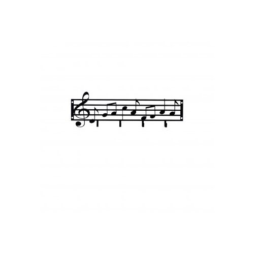 WALLXPERT Čiviluk Muzičke note, crne Cene