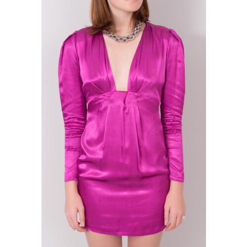 Fashion Hunters BSL koktel haljina Fuchsia Cene