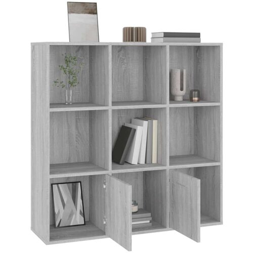  Knjižna omara siva sonoma 98x30x98 cm, (20704878) Slike