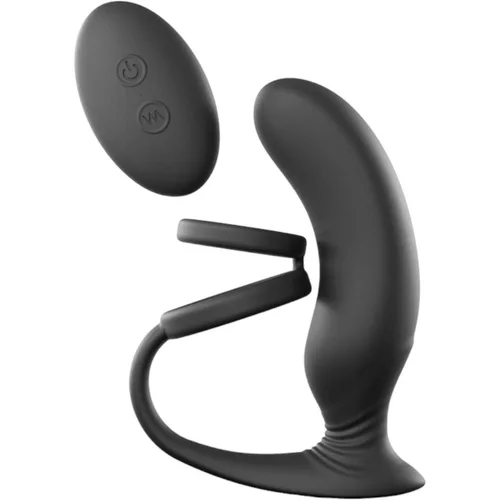 ove to Love L- punjivi radio vibrator za prostatu s prstenom (crni)