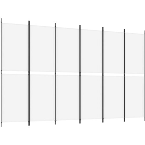  pregrada s 6 panela bijela 300x200 cm od tkanine Slike