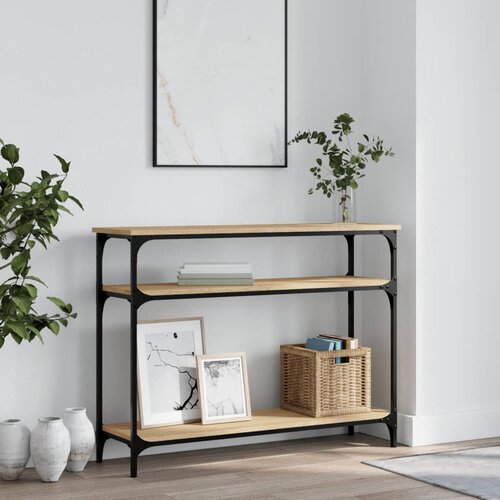 vidaXL Konzolni stol boja hrasta sonome 100x29x75 cm konstruirano drvo Cijene