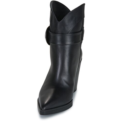 Karl Lagerfeld KOWBOY Buckle Mid Boot Crna Slike