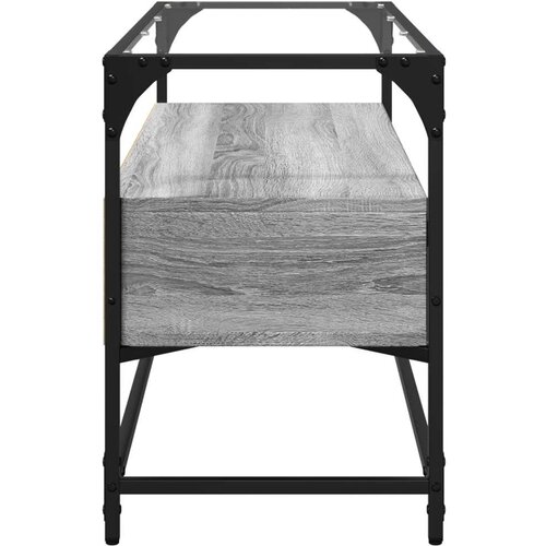 vidaXL TV ormarić sa staklenom površinom boja hrasta 98x35x51 cm drvo Cene