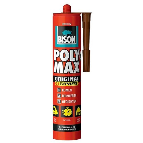 Bison Poly Max Univerzalno montažno ljepilo Express (Otporno na UV svjetlost, 425 g, Smeđa) Cijene
