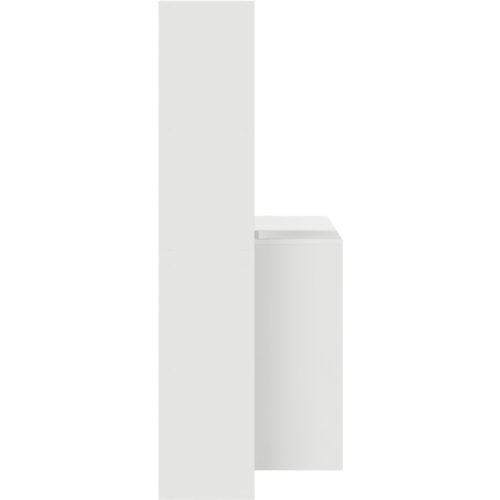 VidaXL Stol s policom s pohranom Bijela 138.5 x 55 x 143 cm Konstruirano drvo Slike