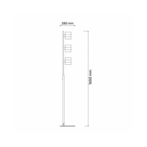  TALIA 59 PODNA LAMPA 3*E14 CRNA/HROM Cene