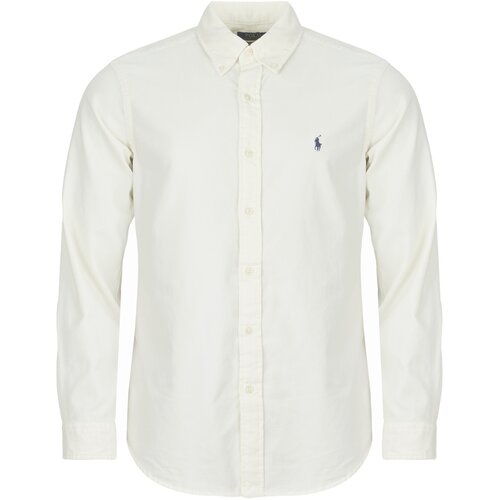 Polo Ralph Lauren Srajce z dolgimi rokavi CHEMISE CUSTOM FIT EN VELOURS Bež Slike