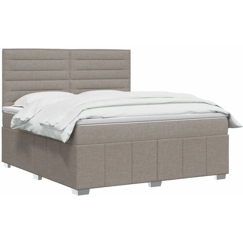  Boxspring krevet s madracem Sivosmeđa 160 x 200 cm Tkanina - Sivosmeđa 160 x 200 cm Dizajn linija Slike