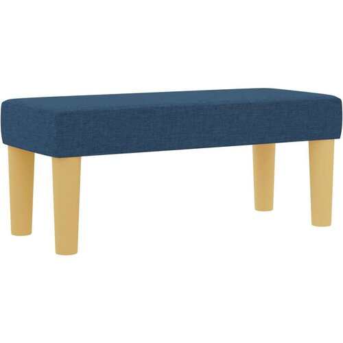 vidaXL Box Spring postelja z vzmetnico in klopjo Modra 100x200 cm Tkanina, (22080839) Cene