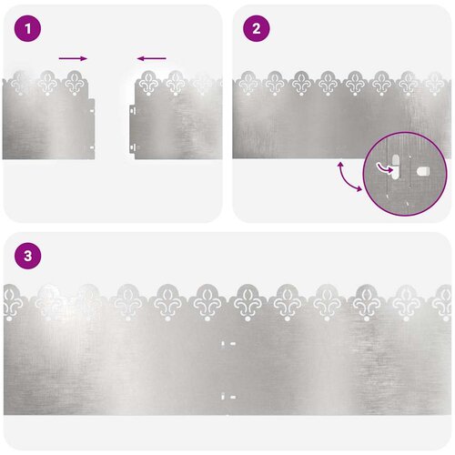  Rubnjaci za travnjak 20 pcs Srebrno 103 x 0,05 x 22 cm Slike