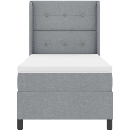 Box spring krevet Svjetlosiva 90 x 190 cm tkanina Slike