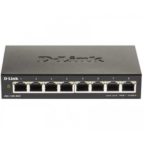 D-link DGS-1100-08V2 8port Switch Smart Managed, Crni Slike