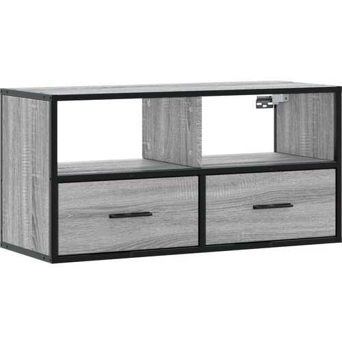Maison Chic TV omarica - TV enota - Televizijska omarica siva sonoma 80x31x39,5 cm inženirski les in kovina, (21699818) Slike