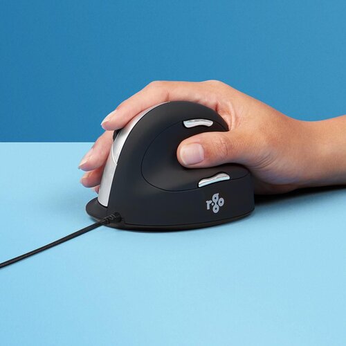  R-Go Tools Ergonomic mouse R-Go HE Break with break software, large (hand size &amp;ge; 185 mm), right-handed, Wired, black Slike