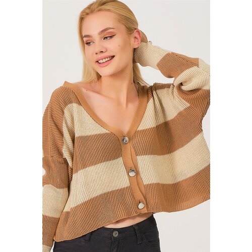 Dewberry Z3008 LADIES CARDIGAN-DARK CAMEL Slike
