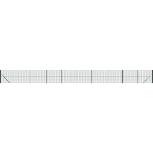 vidaXL Mrežna ograja s prirobnico zelena 1,6x25 m, (20822124) Cene
