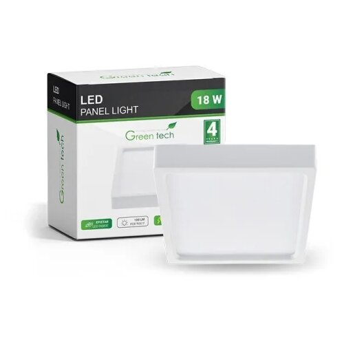 LED panel Green Tech 18W, 6500K, nadgradni, kvadratni Cene