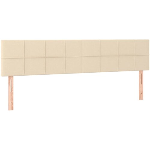  Krevet s oprugama i madracem krem 160x200 cm od tkanine Slike