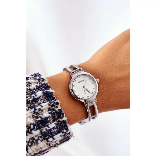 Kesi Small Watch On Bracelet With Cubic Zirconia ERNEST Silver