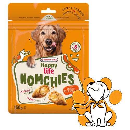 Happy Life Nomchies Beef 150g, Hrskava Poslastica Sa Krem Punjenjem, Govedina Cene
