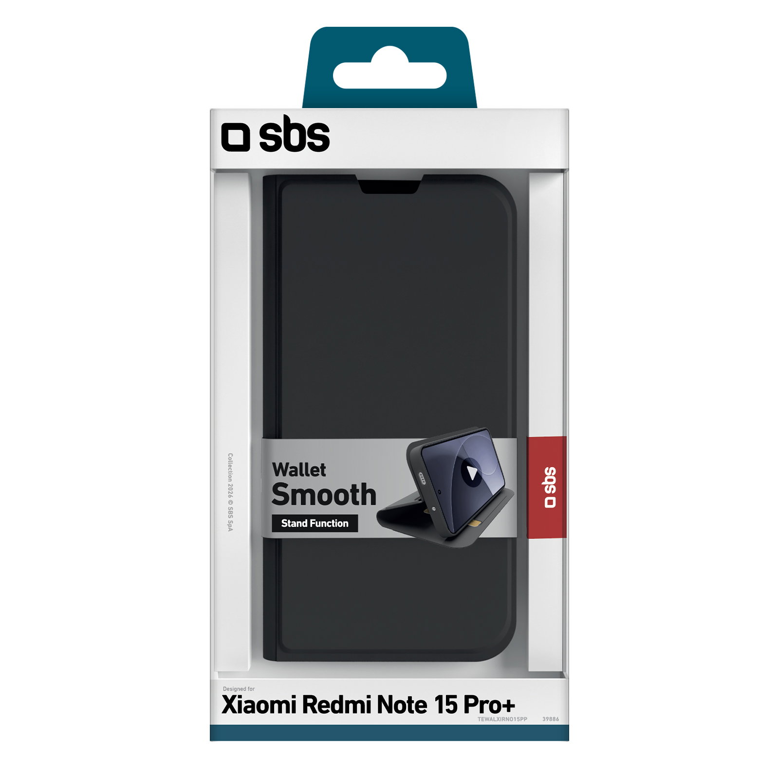 Sbs Preklopna torbica SMOOTH XIAOMI REDMI NOTE 15 PRO+ ČRNA, (5000141503) Slike
