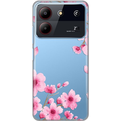  Torbica Silikonska Print Skin za ZTE Blade A54 Rose Flowers Cene