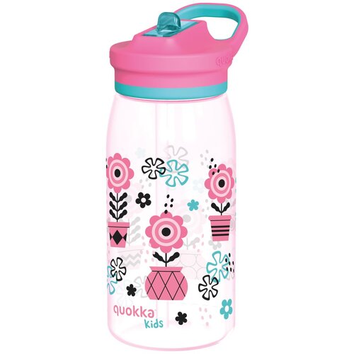 Quokka lonček Kids ecozen s slamico, 580 ml melodic flowers 40285 Cene