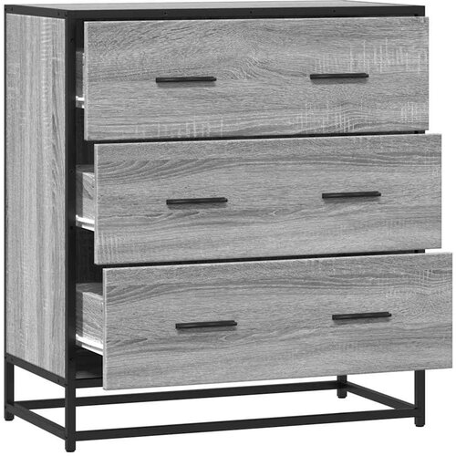 VidaXL Komoda boja hrasta sonome 68x35x76 cm konstruirano drvo metal Slike