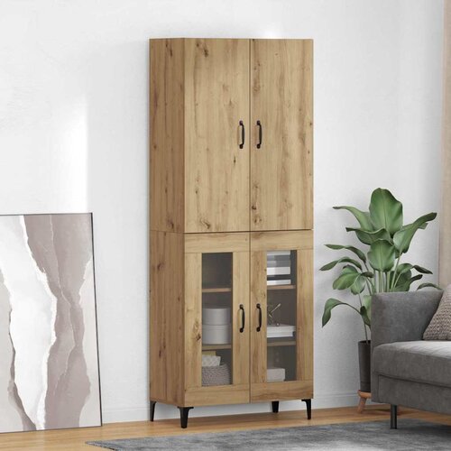 vidaXL Highboard Umjetnički hrast 69,5 x 34 x 180 cm Konstruirano drvo Cene