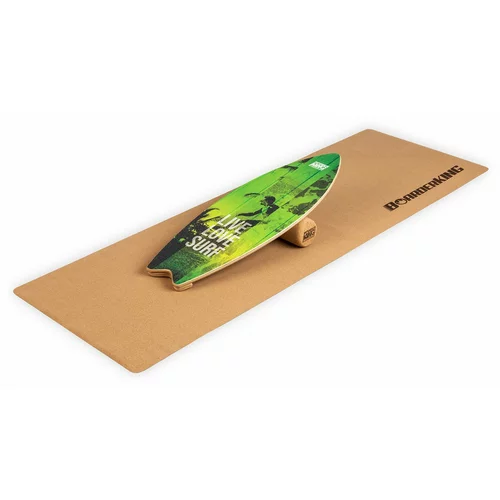 Boarderking Indoorboard Wave, balans daska, jastučić, valjak, drvo / pluto