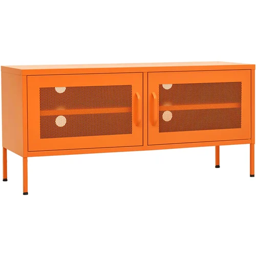 MAISON CHIC TV omarica - TV enota - Televizijska omarica oranžna 105x35x50 cm jeklo, (21701467)