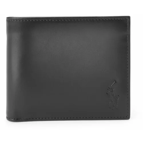 Polo Ralph Lauren Velika moška denarnica Mpolo Sp24 Del2 405845398001 Črna