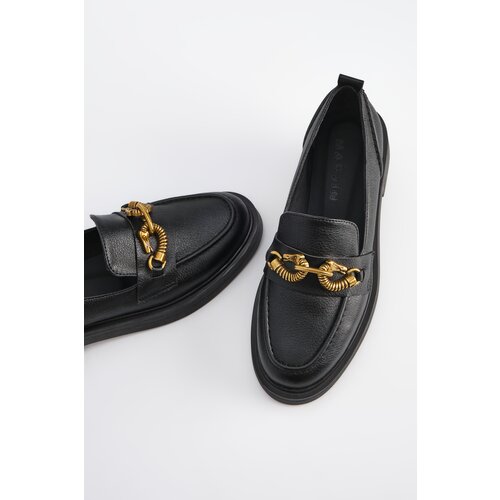 Marjin Women's Buckled Loafers Casual Shoes Tevas Black. Slike
