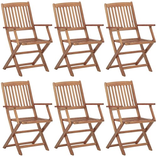 vidaXL zložljivi vrtni stoli 6 kosov trden akacijev les Cene