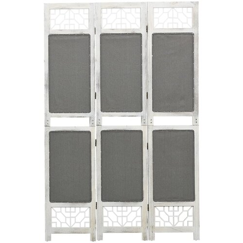 VidaXL Paravan 3-delni siv 105x165 cm blago Slike