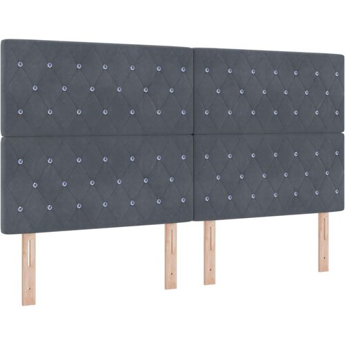  Krevet na okvir s madracem i klupom tamno sivi 180x200 cm bar&amp;scaron;un Slike