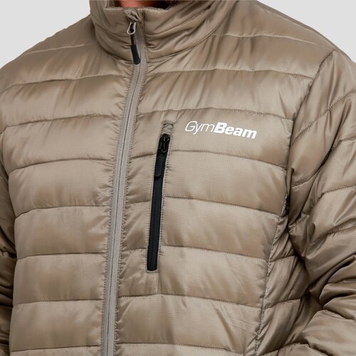 GymBeam men&amp;lsquo;s puffer jacket vetiver/black Slike