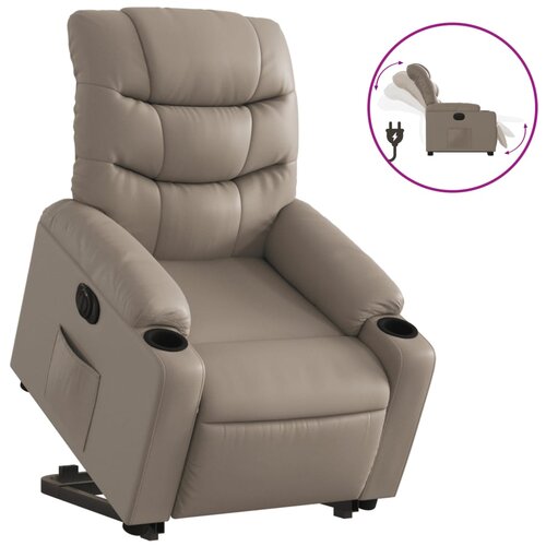 Maison Chic Električni naslanjač - Relax naslanjač s funkcijo vstajanja kapučino umetno usnje, (22061352) Cene