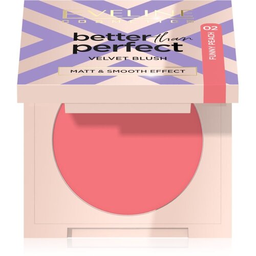 Eveline Cosmetics Better than Perfect Velvet Blush rdečilo z mat učinkom odtenek 02 Funny Peach 1 kos Slike