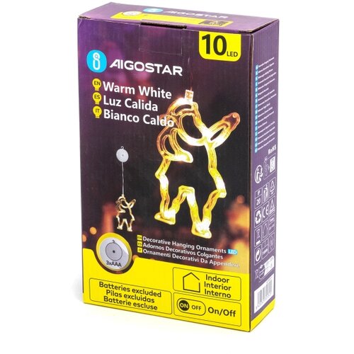 Aigostar LED božićna dekoracija 10xLED/3xAAA Deda Mraz 20 cm Slike
