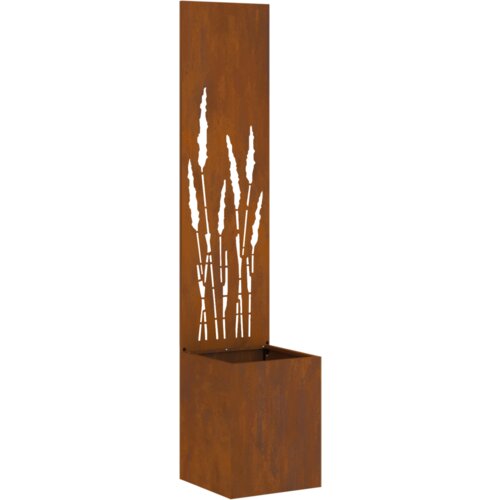 VidaXL Vrtni Sadič s Dekorativnom Pločom Rđa 32 x 140 cm Otporni čelik Slike