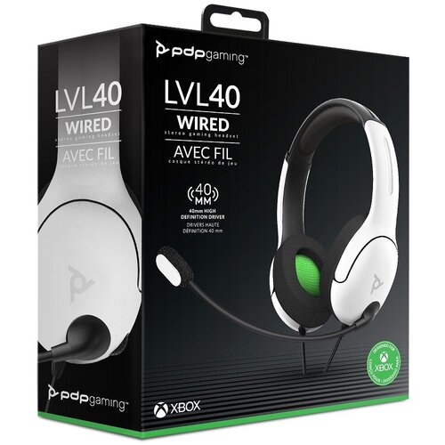 Pdp žične slu&scaron;alke LVL40 bele barve za Xbox One & Xbox Series Cene