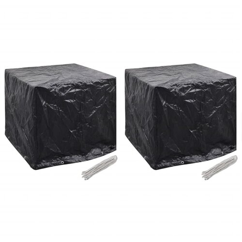 VidaXL Pokrivalo za zbiralnik vode 2 kosa 8 obročkov 116x100x120 cm Slike